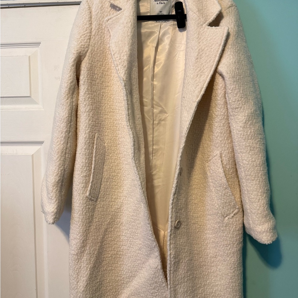 Abercrombie & Fitch Cream Teddy Jacket